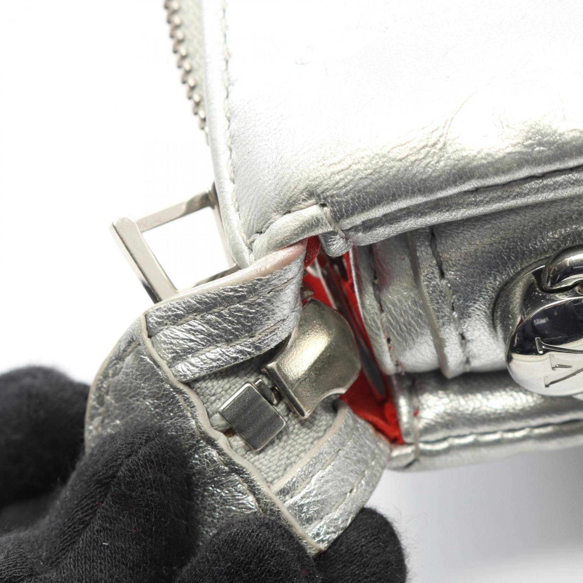 Louis Vuitton Silver Leather Shoulder Bag