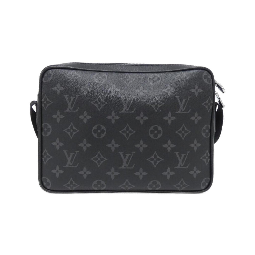 Louis Vuitton Taigarama Black Coated Canvas Leather Shoulder Bag
