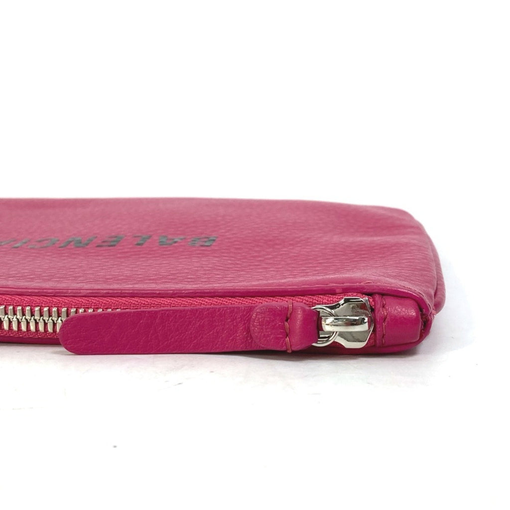 Balenciaga Black Pink Leather Clutch Bag Pouch
