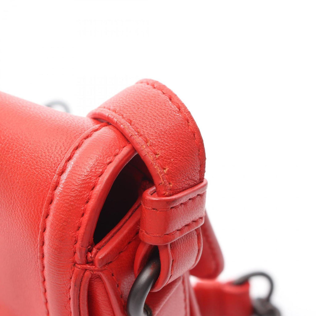 Bottega Veneta Red Color Leather Shoulder Bag