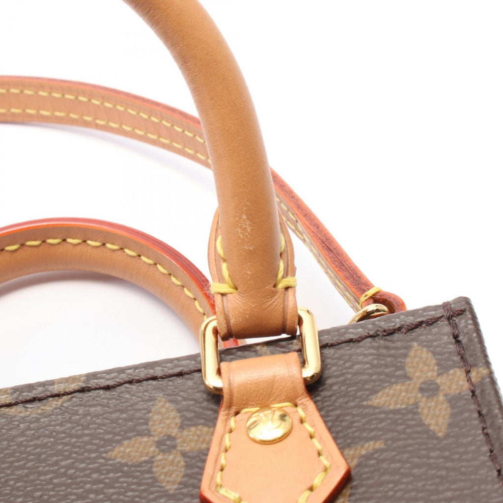 Louis Vuitton Brown Coated Canvas Leather Handbag