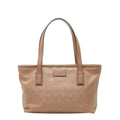 Gucci Beige Gg Imprimé Pvc Leather Handbag Tote Bag (Pre-Owned)
