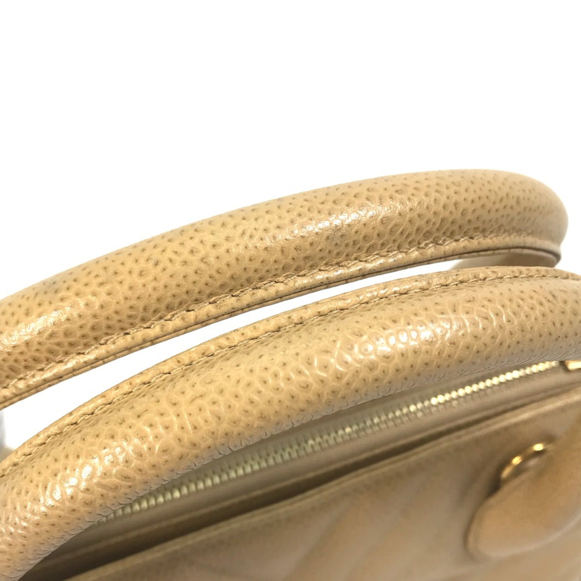 Chanel Beige Leather Handbag