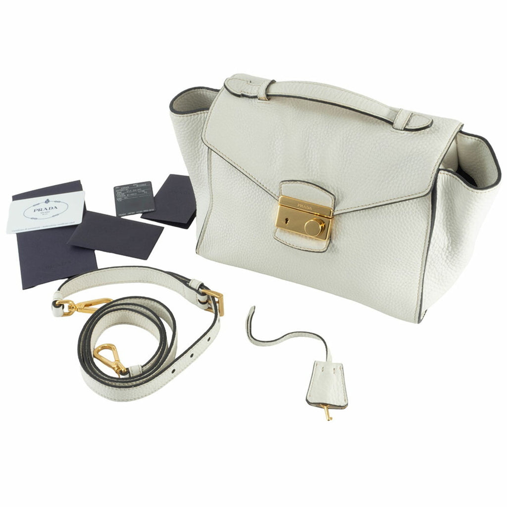 Prada White Leather Handbag