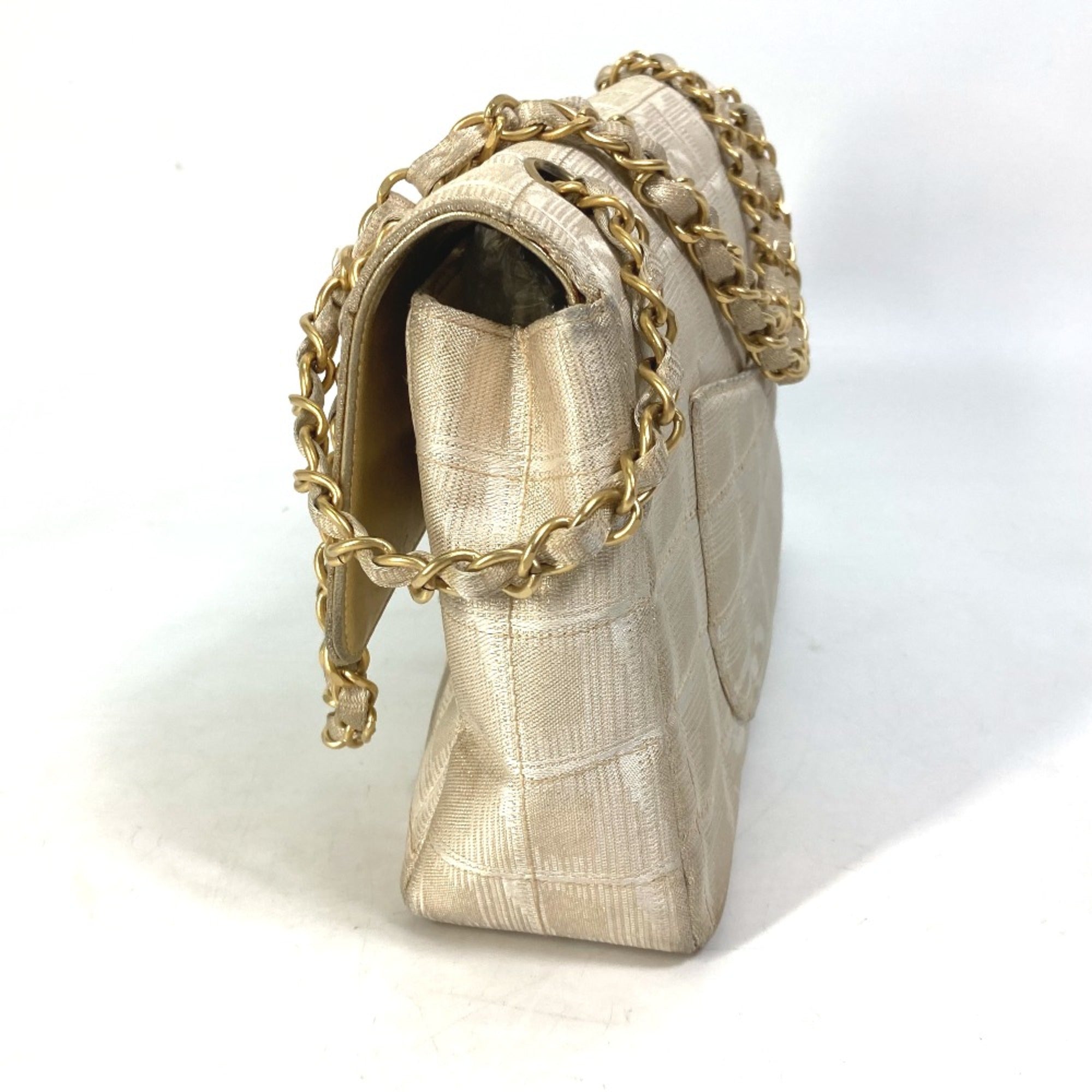 Chanel Beige Cloth Shoulder Bag