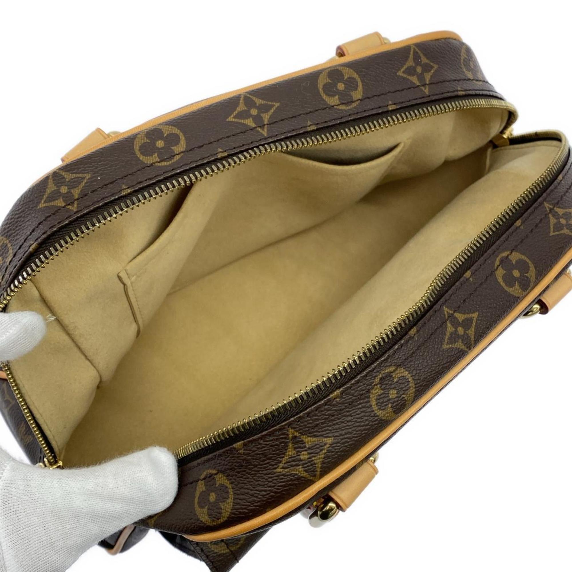 Louis Vuitton Marron Coated Canvas Handbag