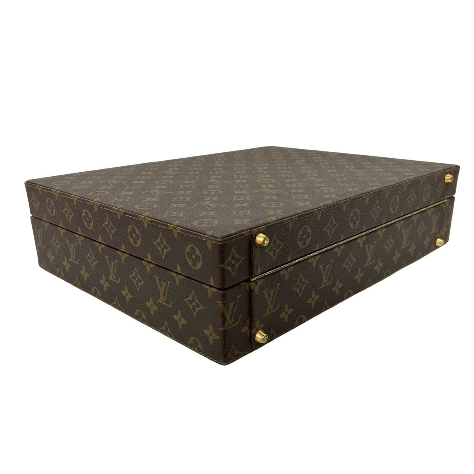 Louis Vuitton Brown Leather Pvc Briefcase