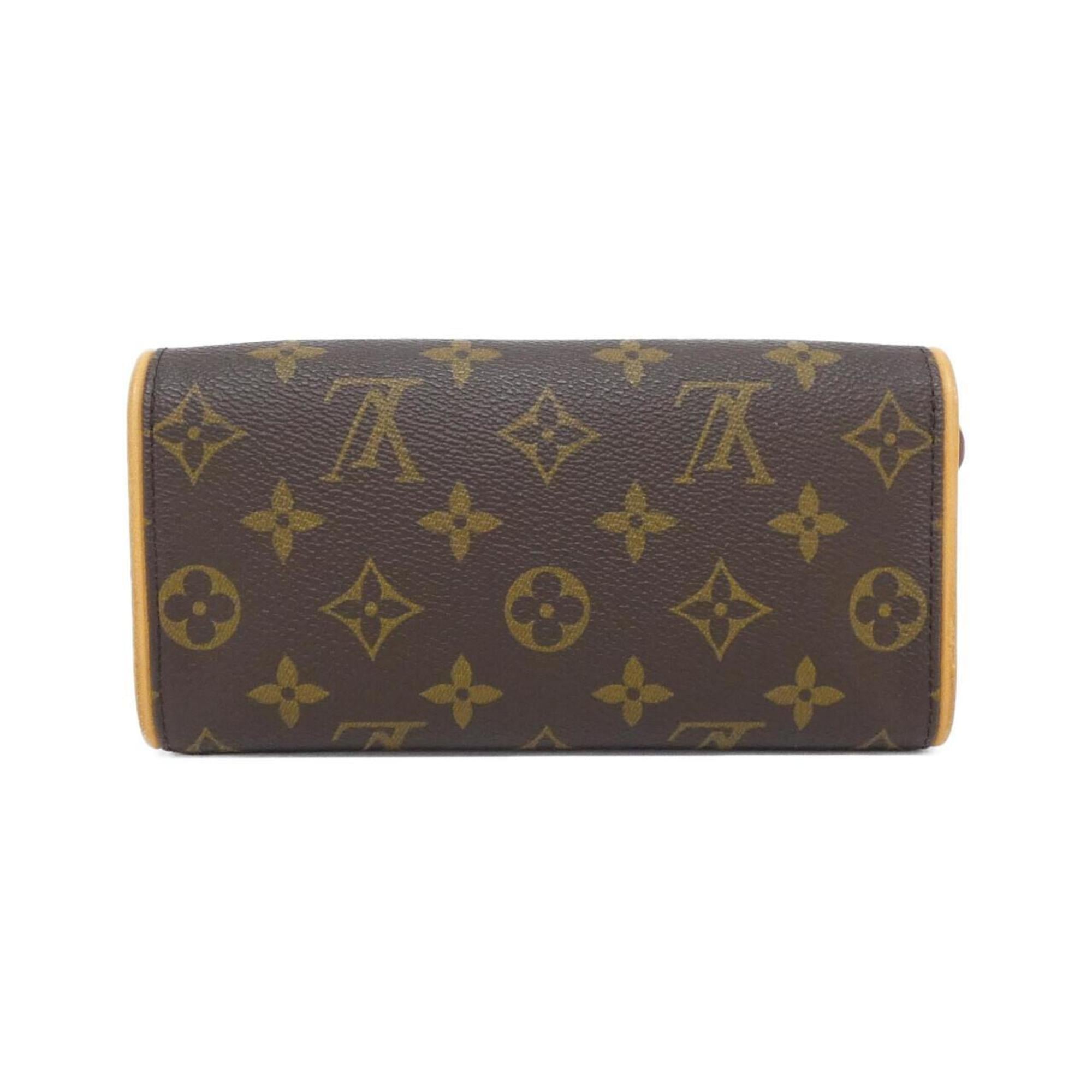 Louis Vuitton Marron Coated Canvas Pochette Shoulder Bag