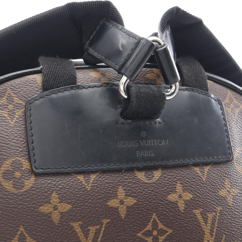 Louis Vuitton Black Brown Monogram Macassar Coated Canvas Leather Backpack