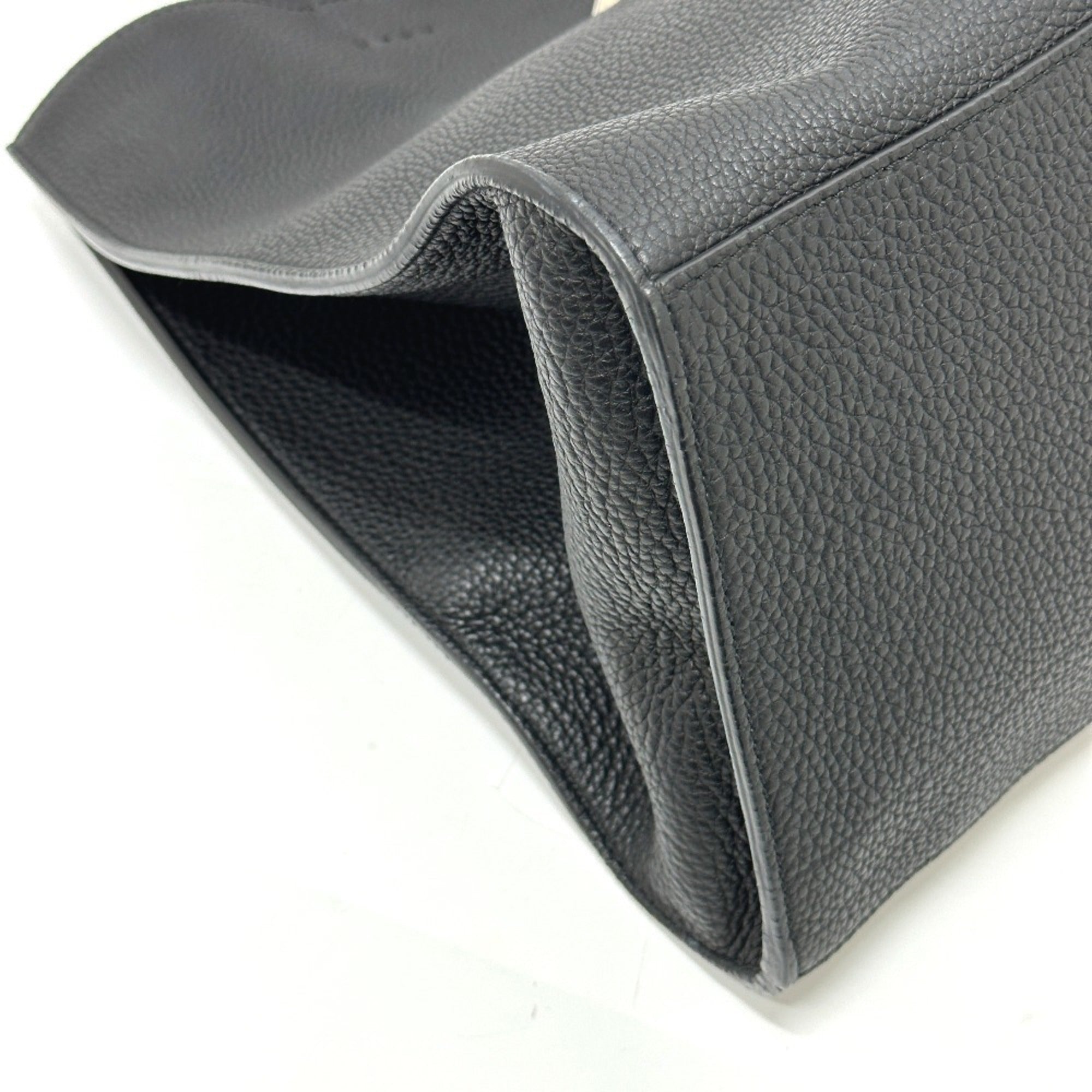Fendi Selleria Black Leather Tote Bag
