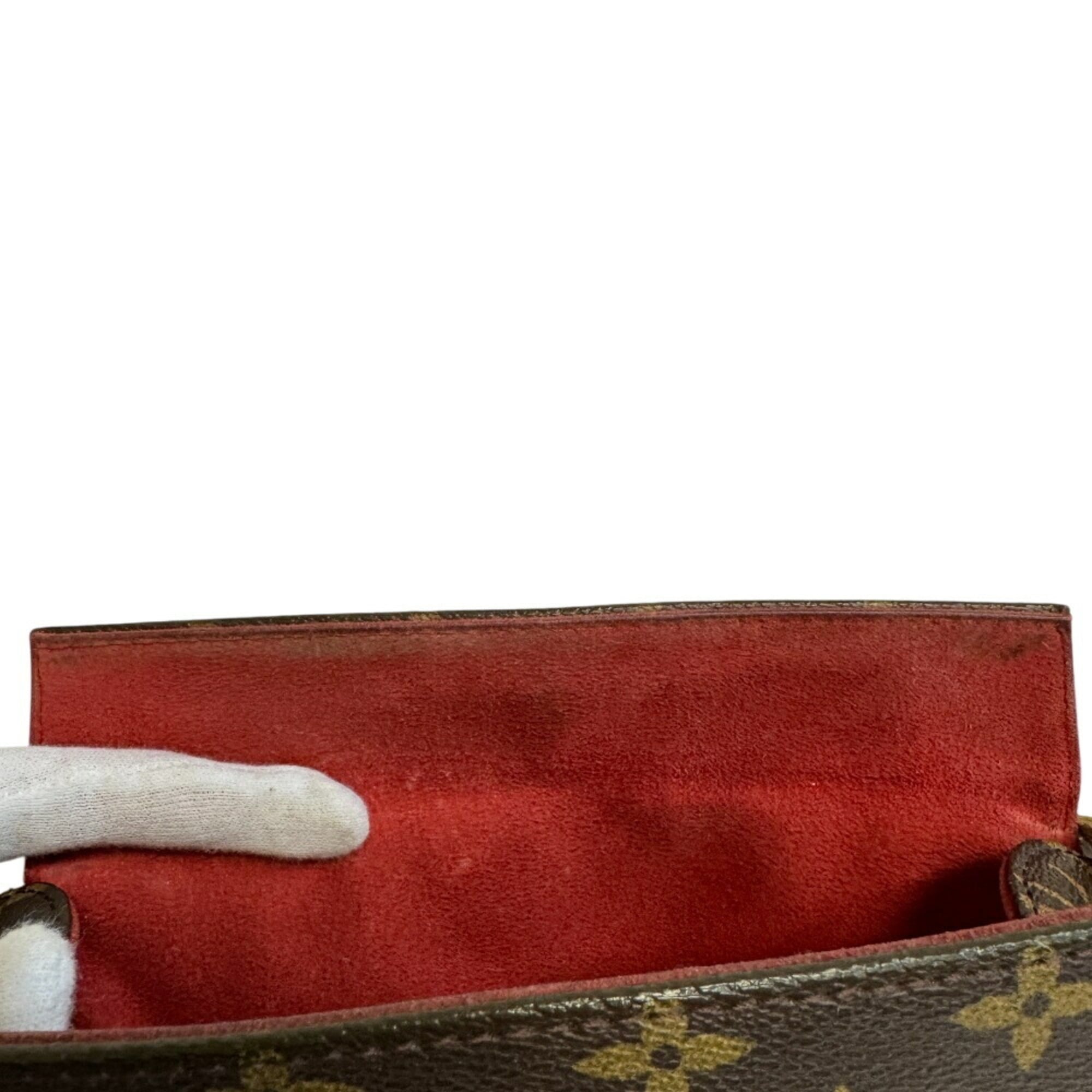 Louis Vuitton Brown Leather Handbag Pouch