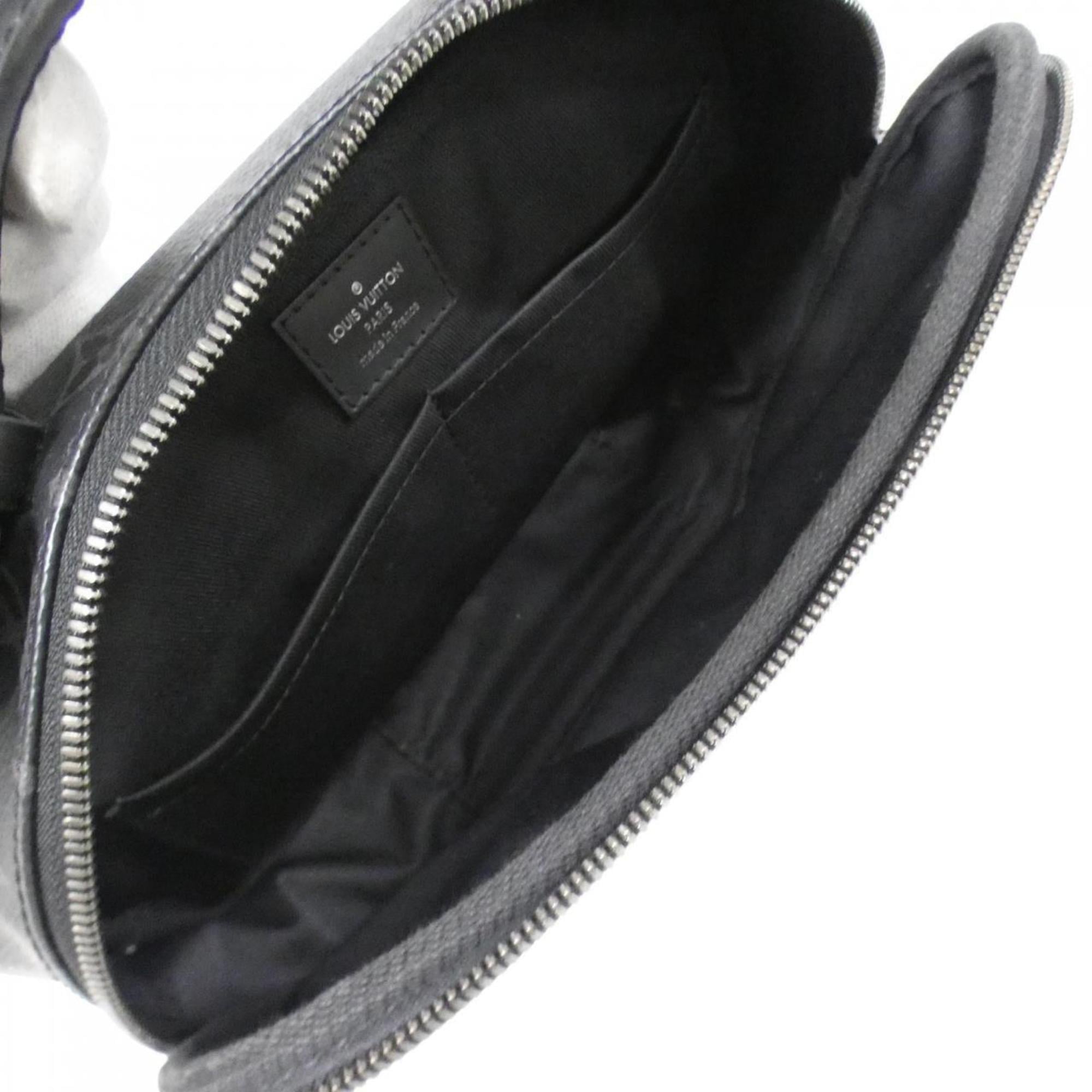 Louis Vuitton Black Coated Canvas Shoulder Bag