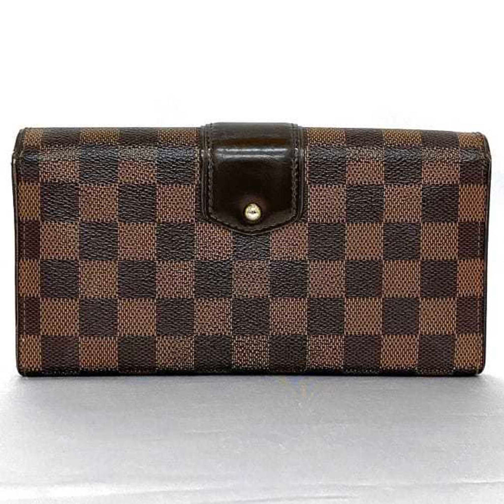 Louis Vuitton Damier Brown Damier Canvas Ebene Damier Canvas Long Wallet