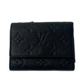 Louis Vuitton Black Noir Leather Wallet (Tri-Fold)