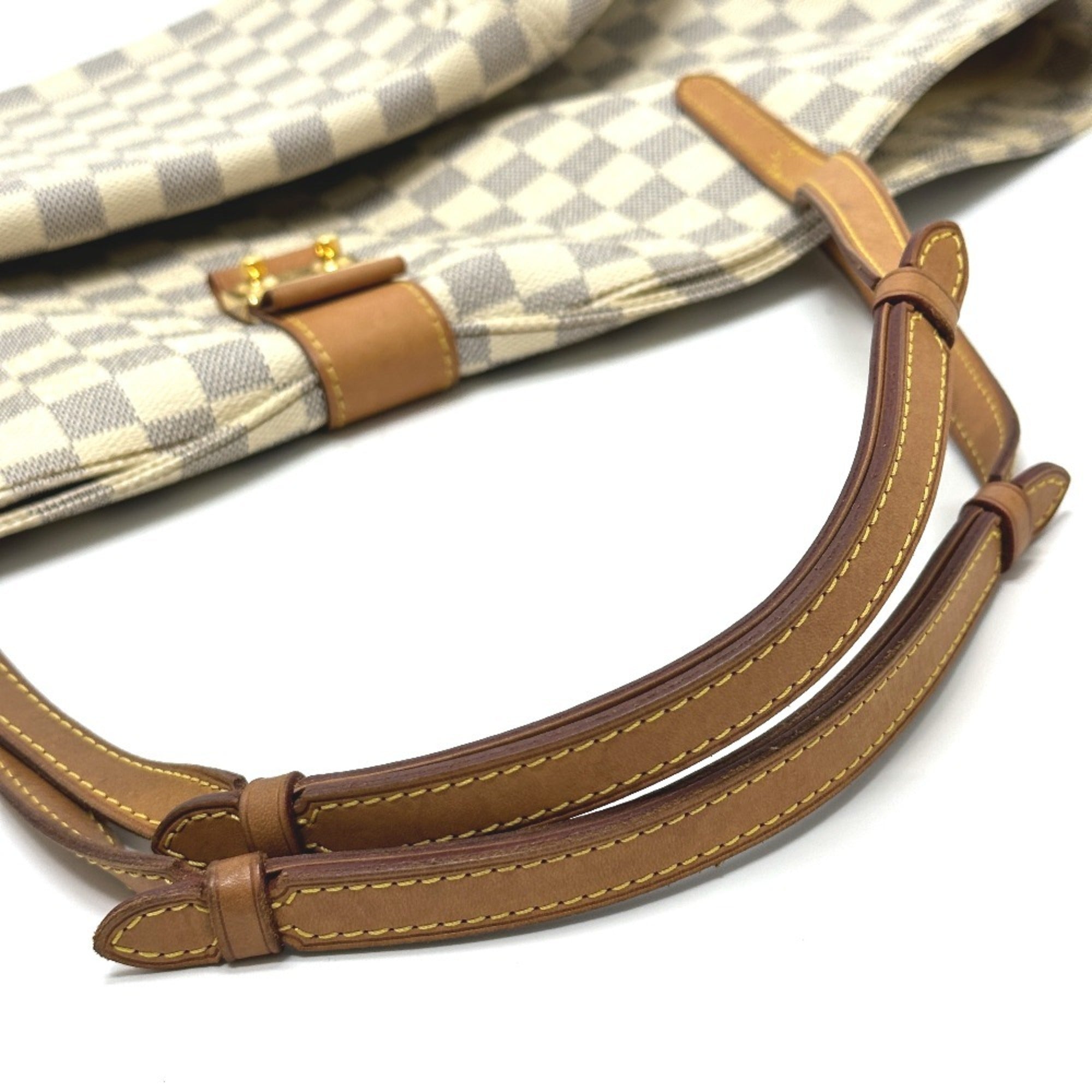 Louis Vuitton White Damier Azur Shoulder Bag Tote Bag
