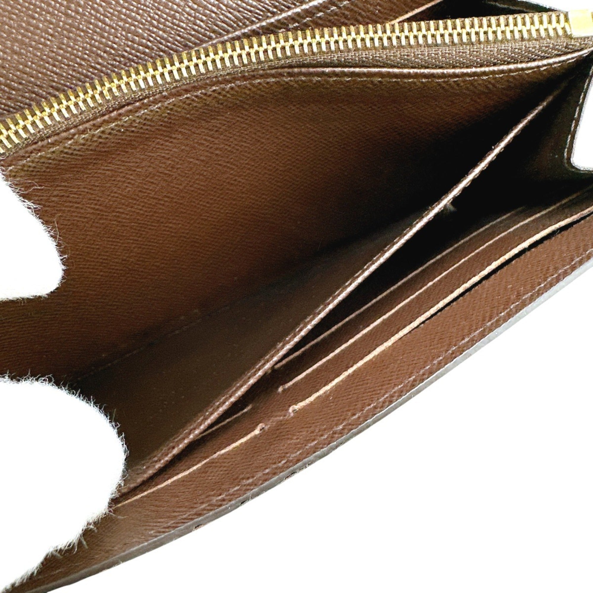 Louis Vuitton Brown Ebene Damier Canvas Long Wallet (Tri-Fold)