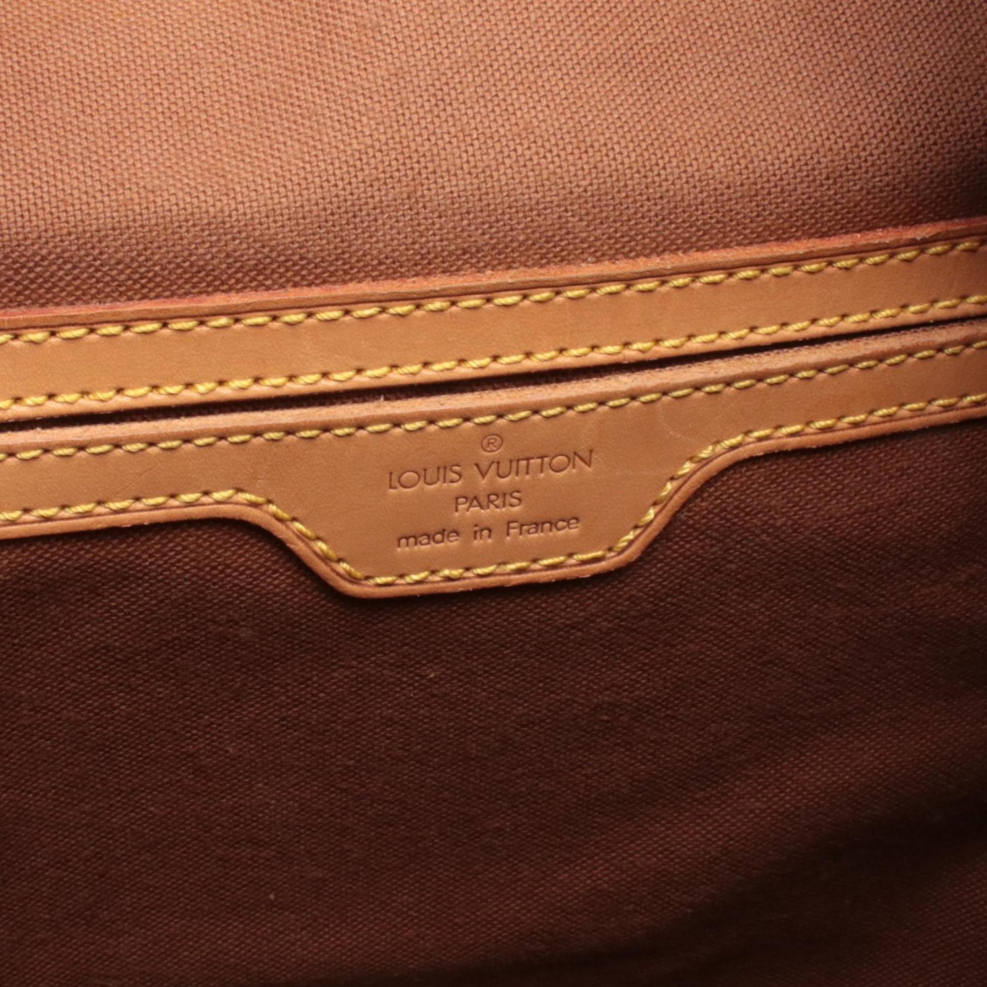 Louis Vuitton Brown Coated Canvas Leather Backpack Handbag