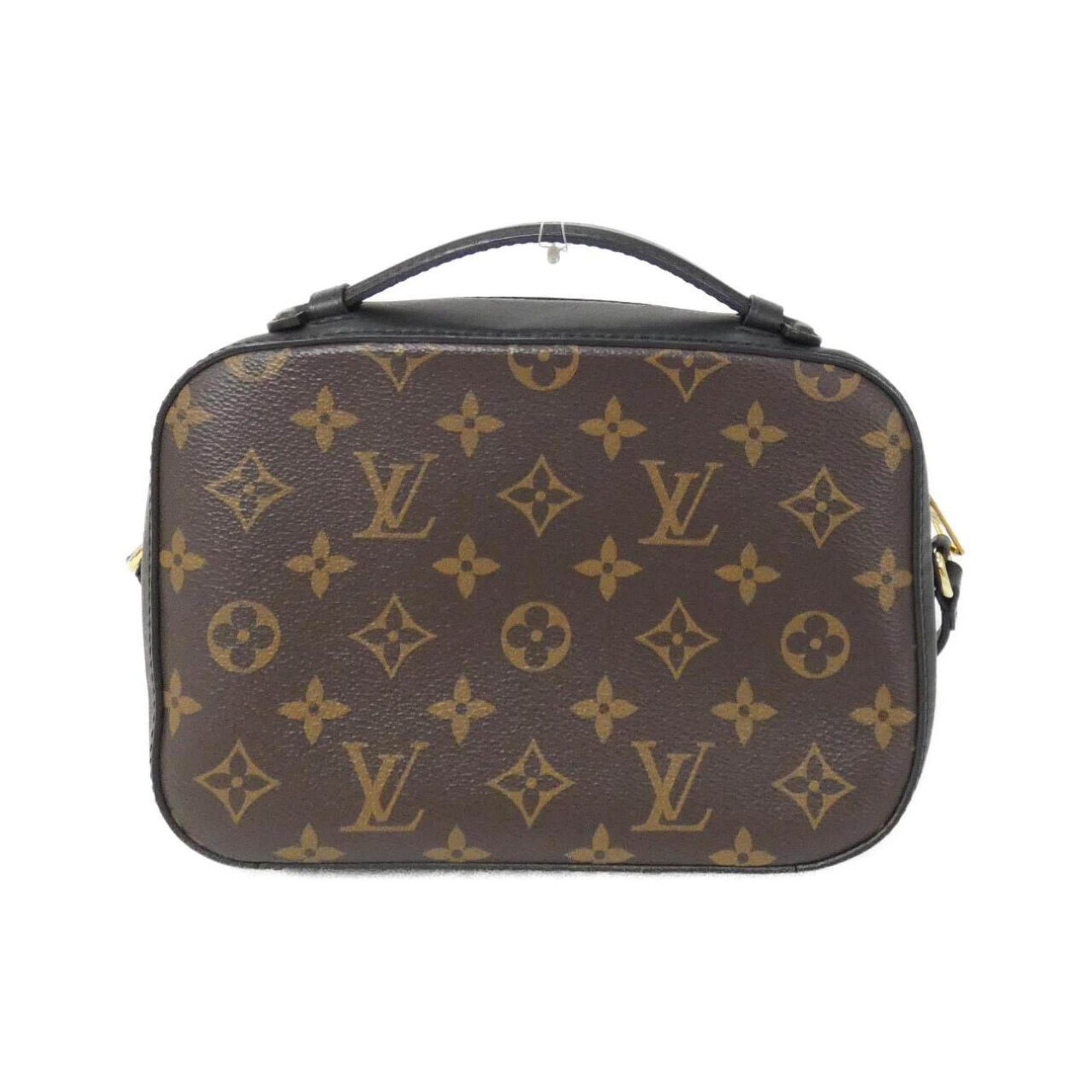 Louis Vuitton Black Marron Coated Canvas Leather Shoulder Bag