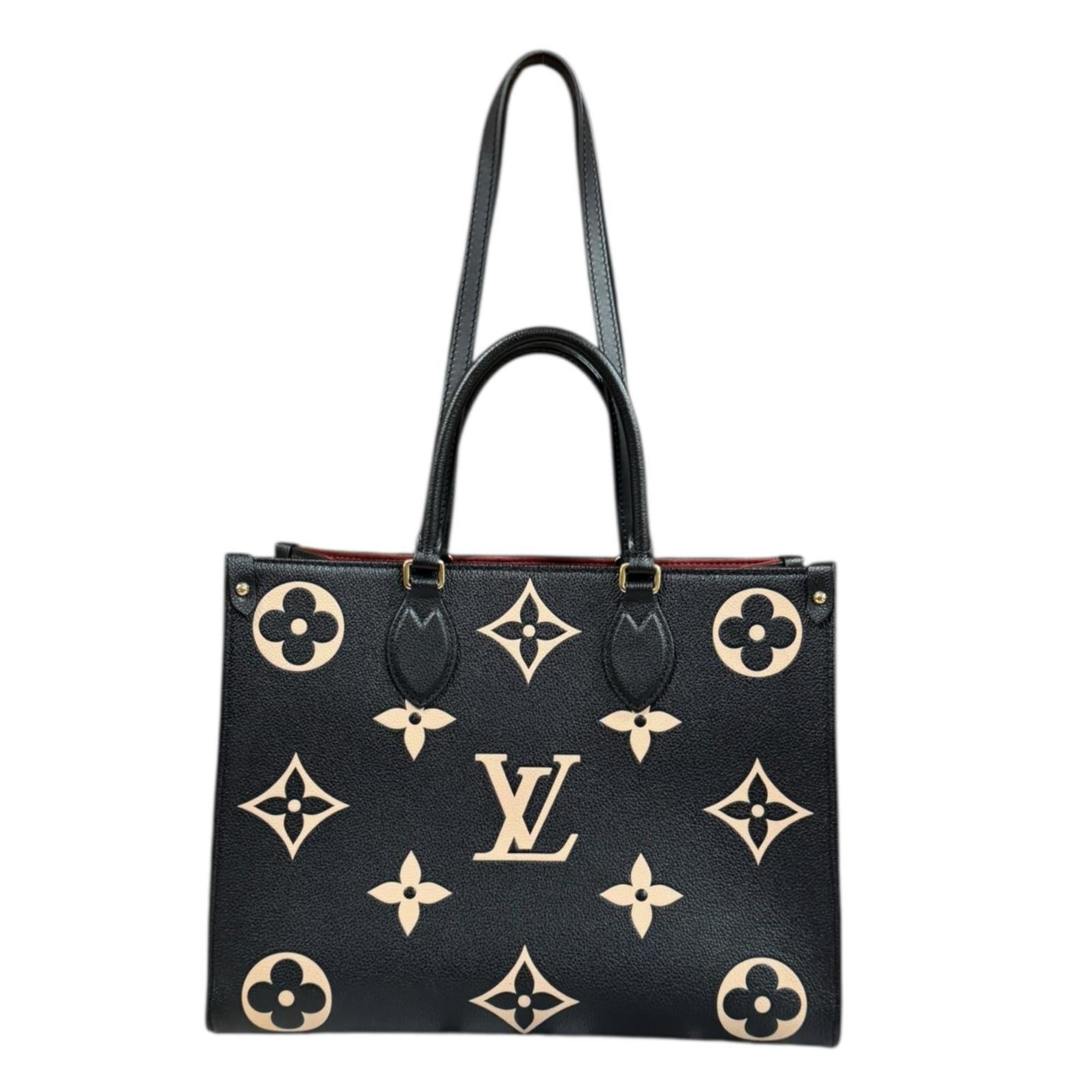 Louis Vuitton Beige Black Monogram Empreinte Shoulder Bag