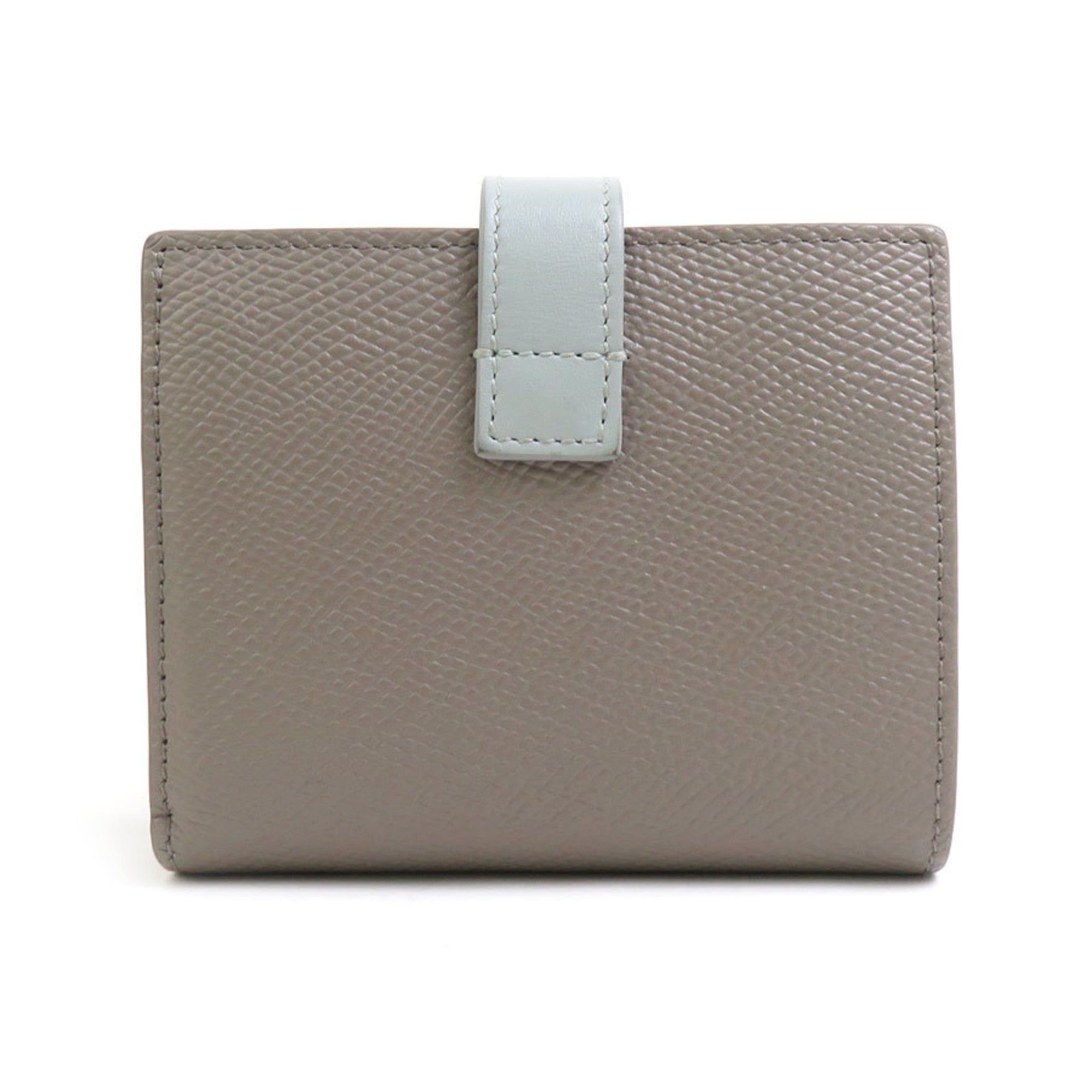 Celine Blue Gray Grayish Leather Wallet (Bi-Fold)