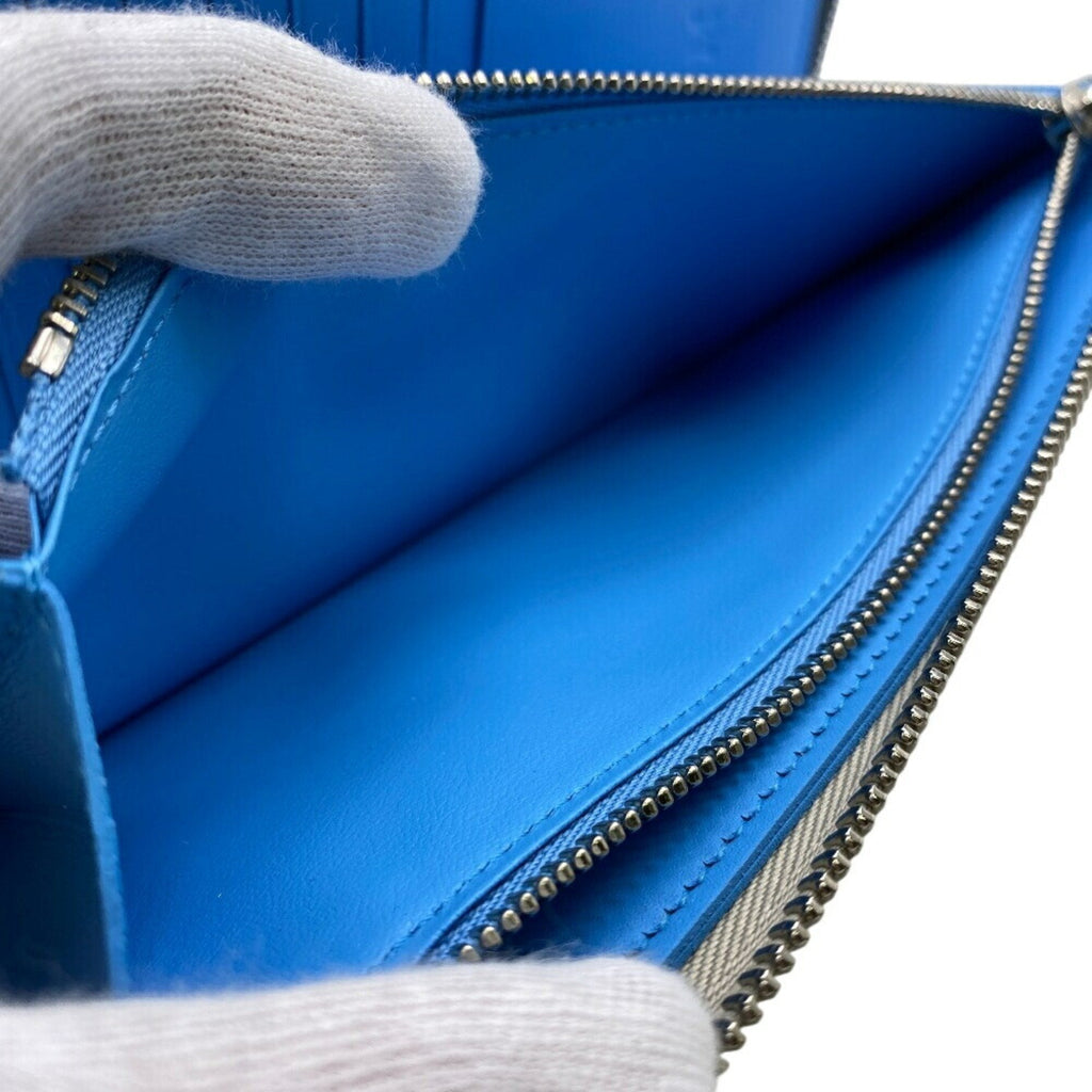 Louis Vuitton Taurillon Blue Gray Leather Wallet