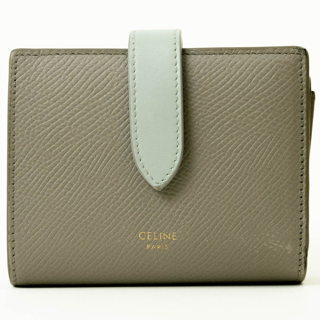 Celine Beige Brown Leather Wallet (Bi-Fold)