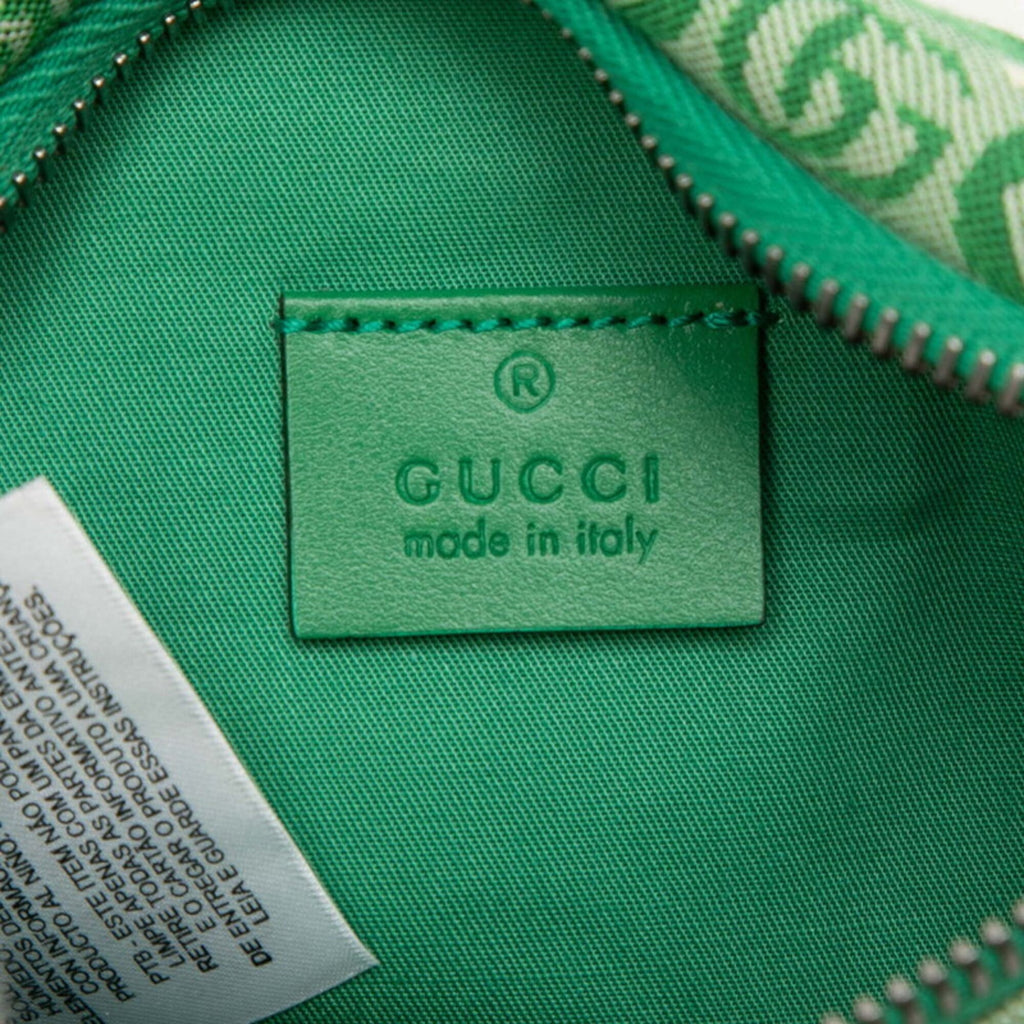 Gucci Green Multi-Color Canvas Sling Bag (Pre-Owned)
