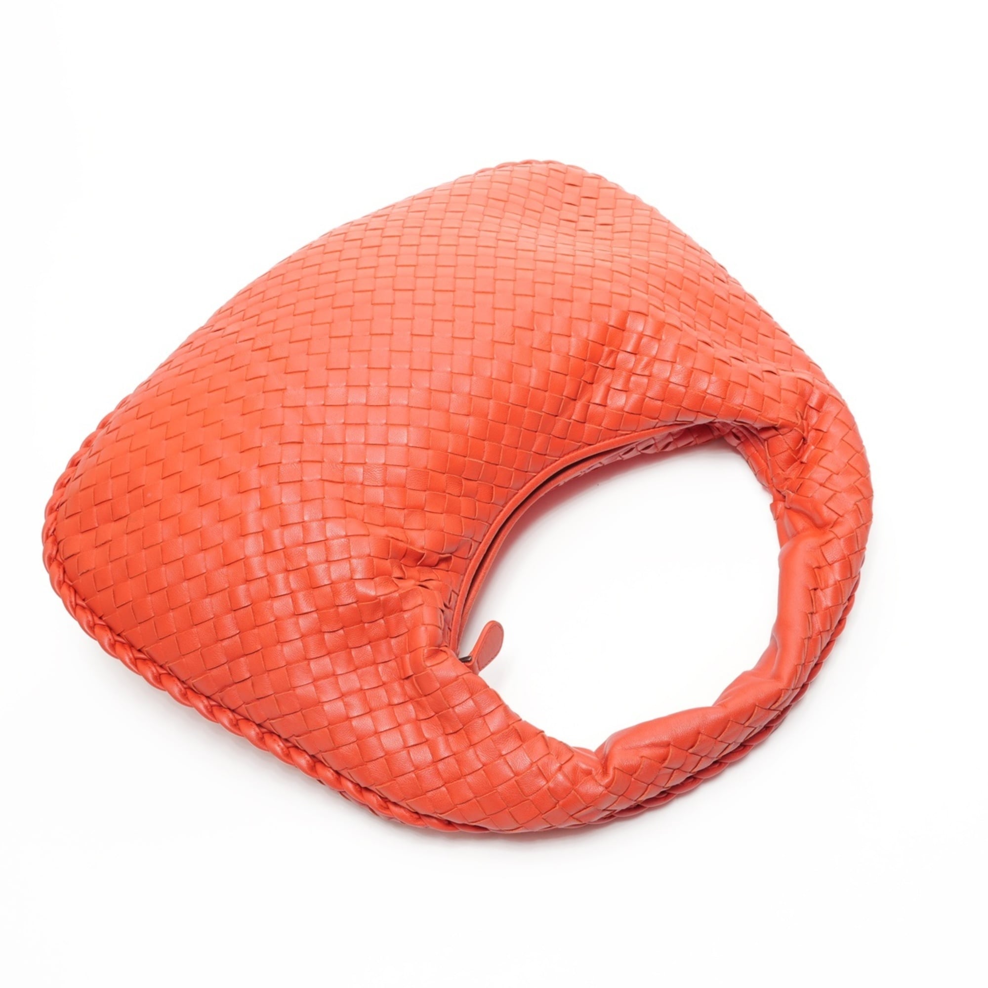 Bottega Veneta Red Color Intrecciato Handbag