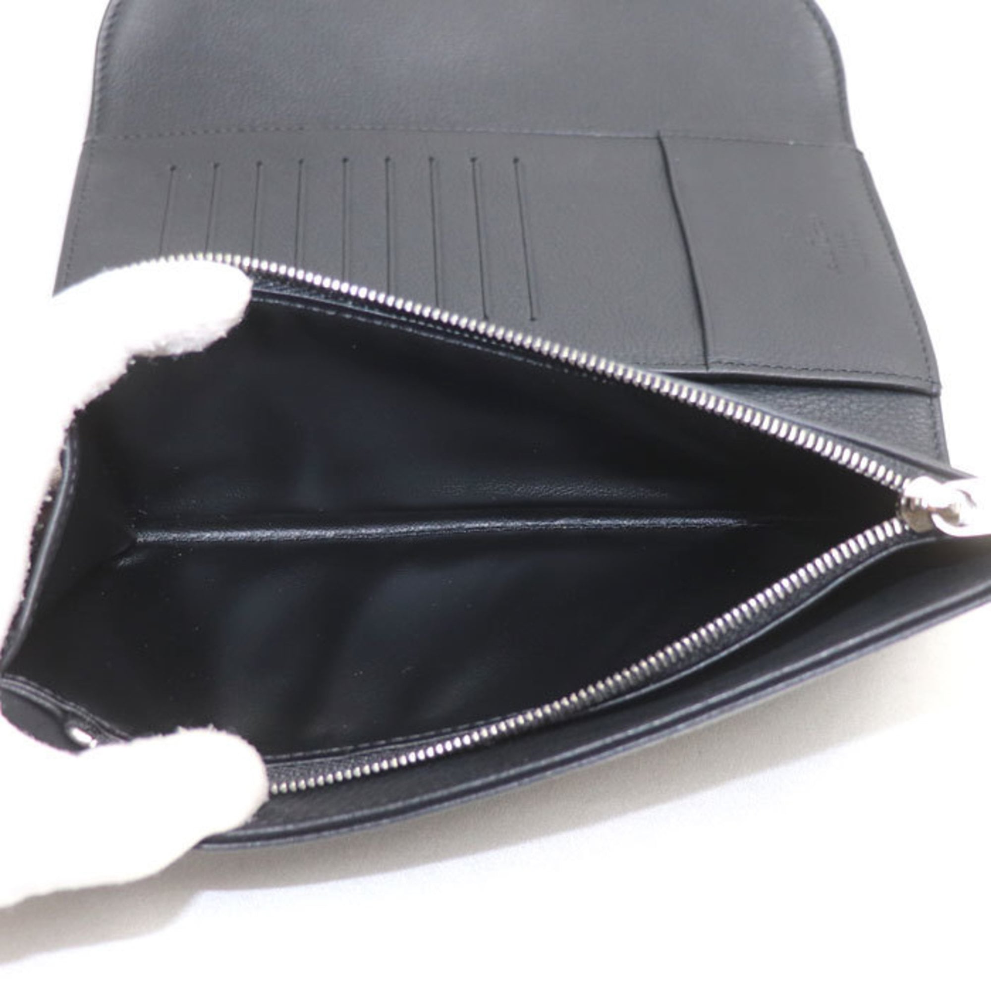 Louis Vuitton Silver Mahina Leather Long Wallet