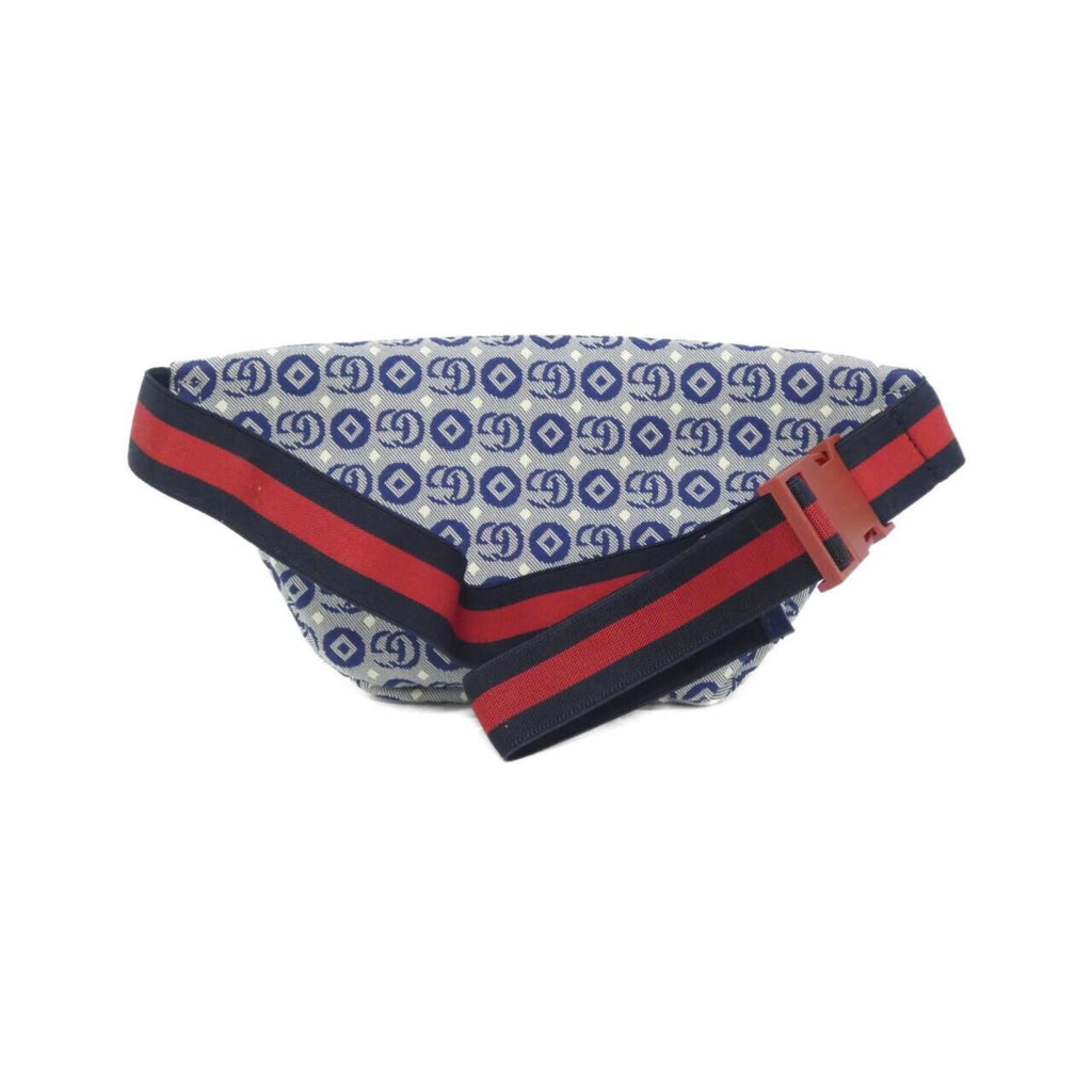 Gucci Blue White Jacquard Cotton Fanny Pack (Pre-Owned)