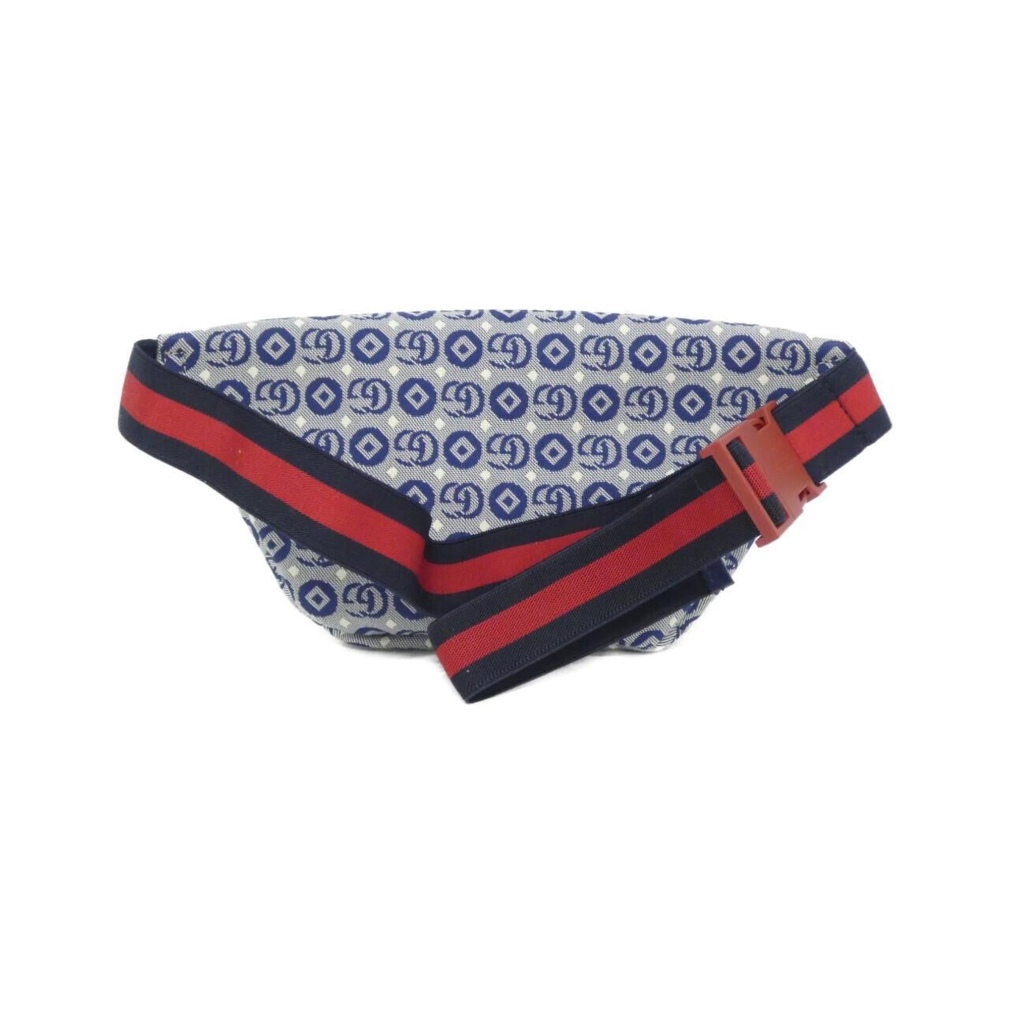 Gucci Blue White Jacquard Cotton Fanny Pack (Pre-Owned)