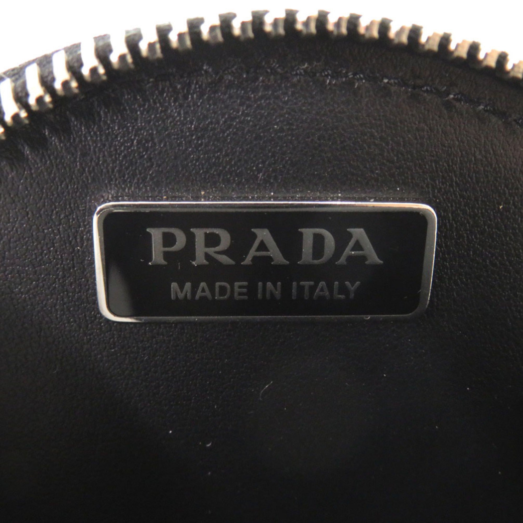 Prada Silver Leather Pouch Shoulder Bag