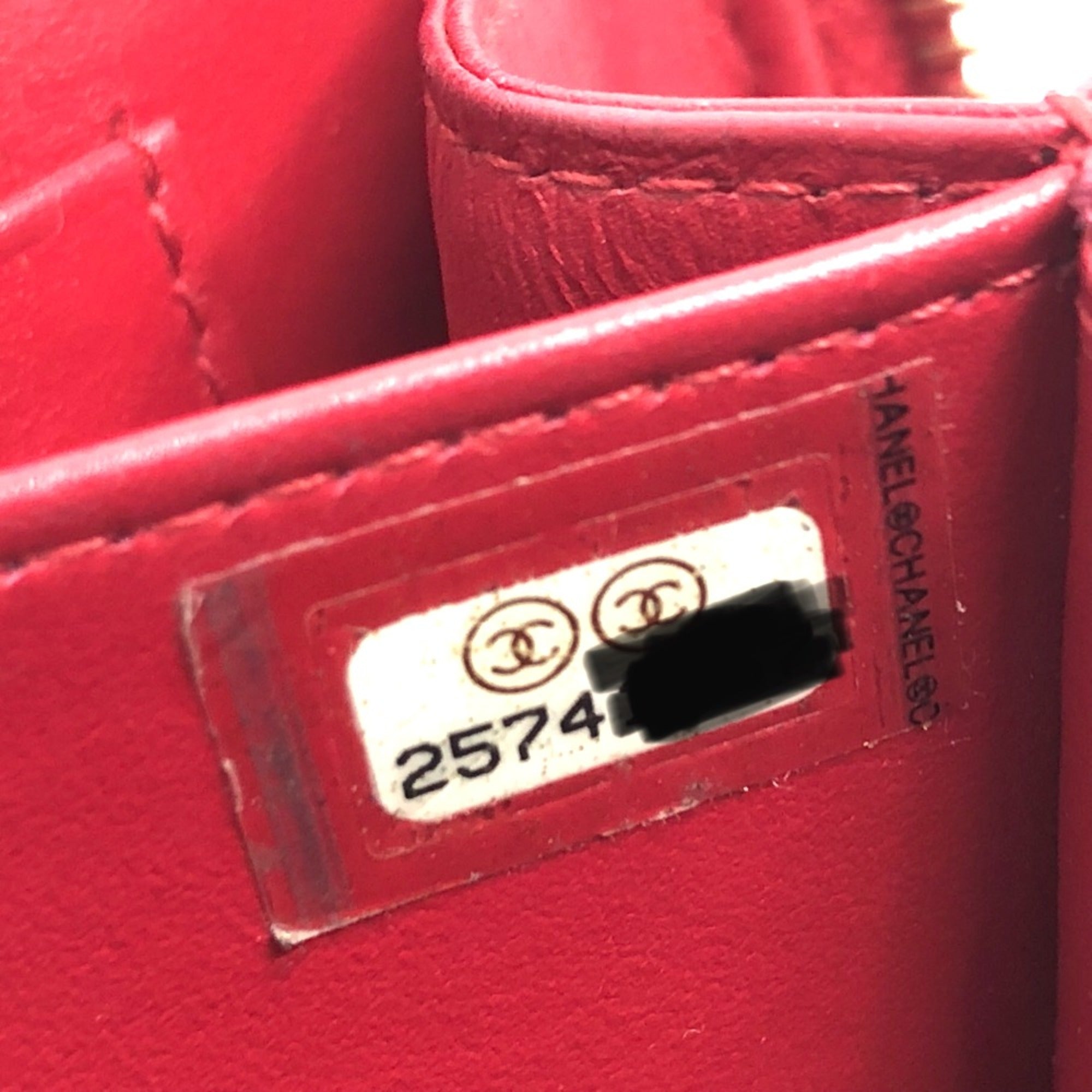 Chanel Red Leather Shoulder Bag