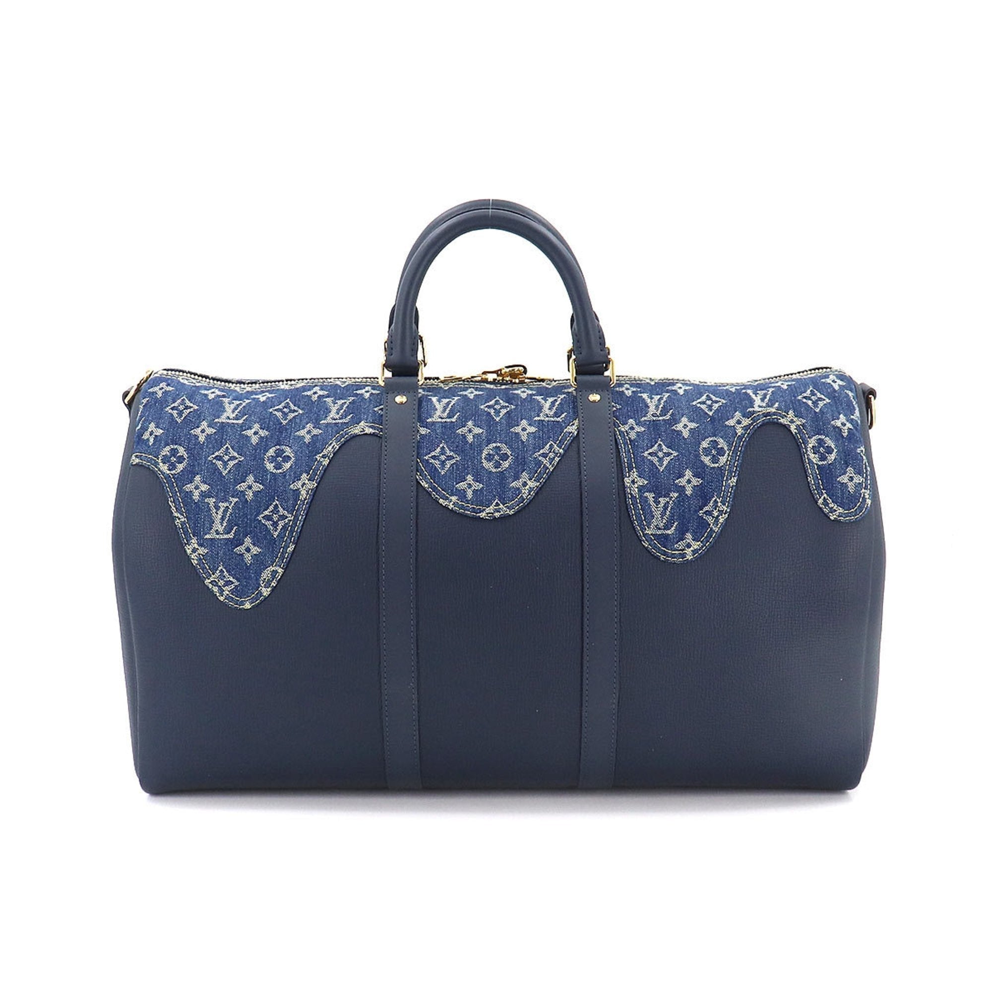 Louis Vuitton Monogram Denim Keepall Bandouliere 50 2way Boston Shoulder Bag NIGO M45975 RFID