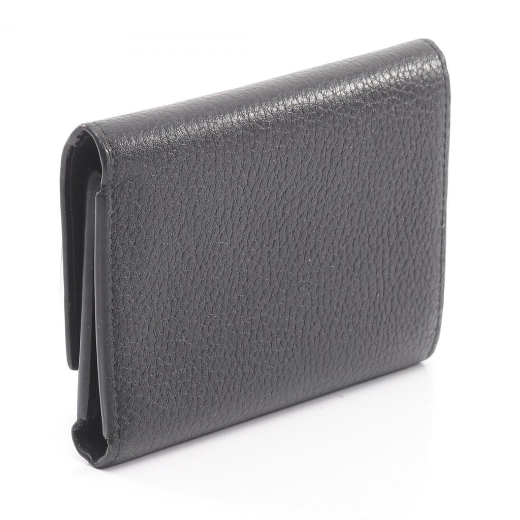 Louis Vuitton Black Leather Wallet (Tri-Fold)