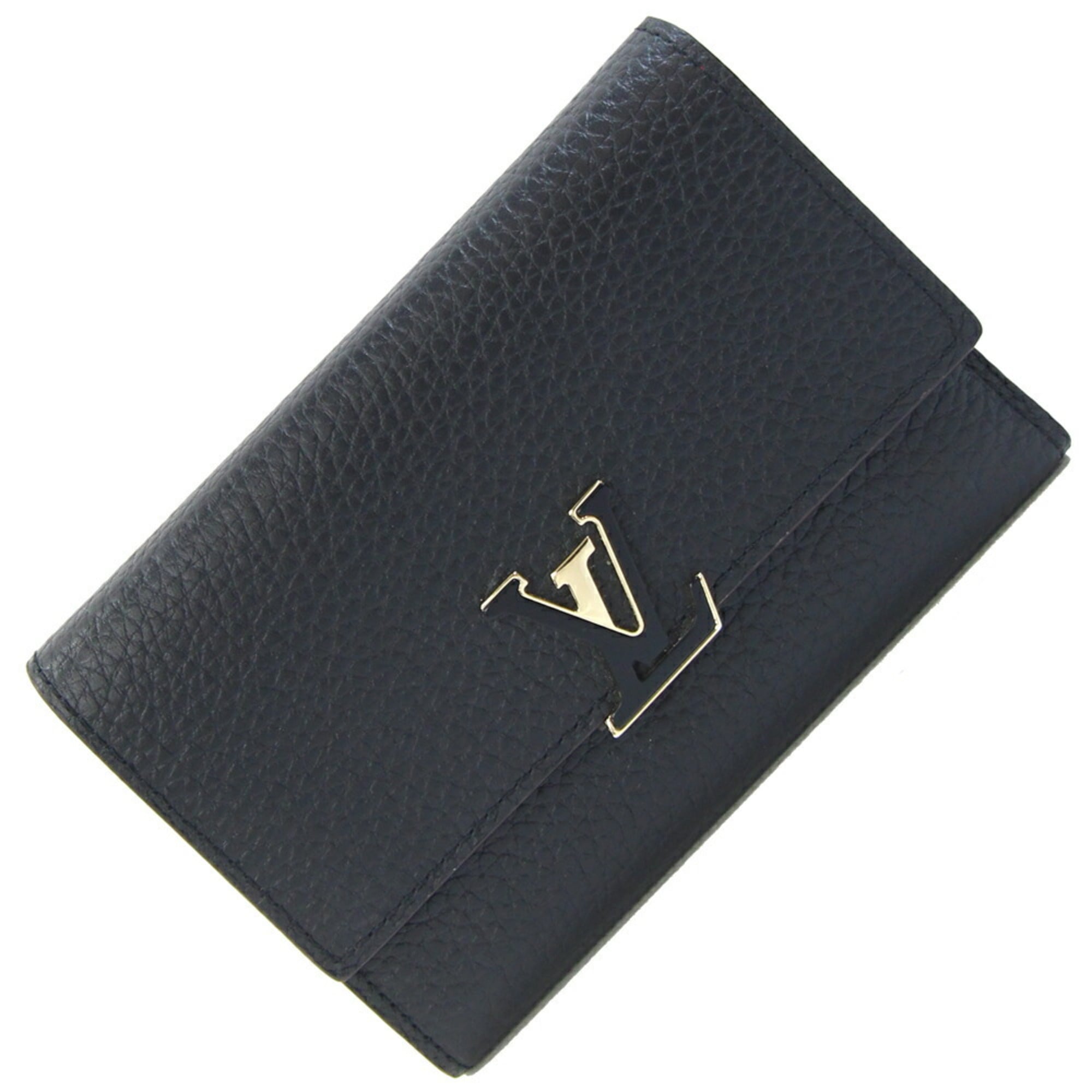 Louis Vuitton Bicolor Hot Pink Noir Leather Wallet (Tri-Fold)