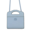 Gucci Light Blue Leather Chain/Shoulder Wallet (Pre-Owned)