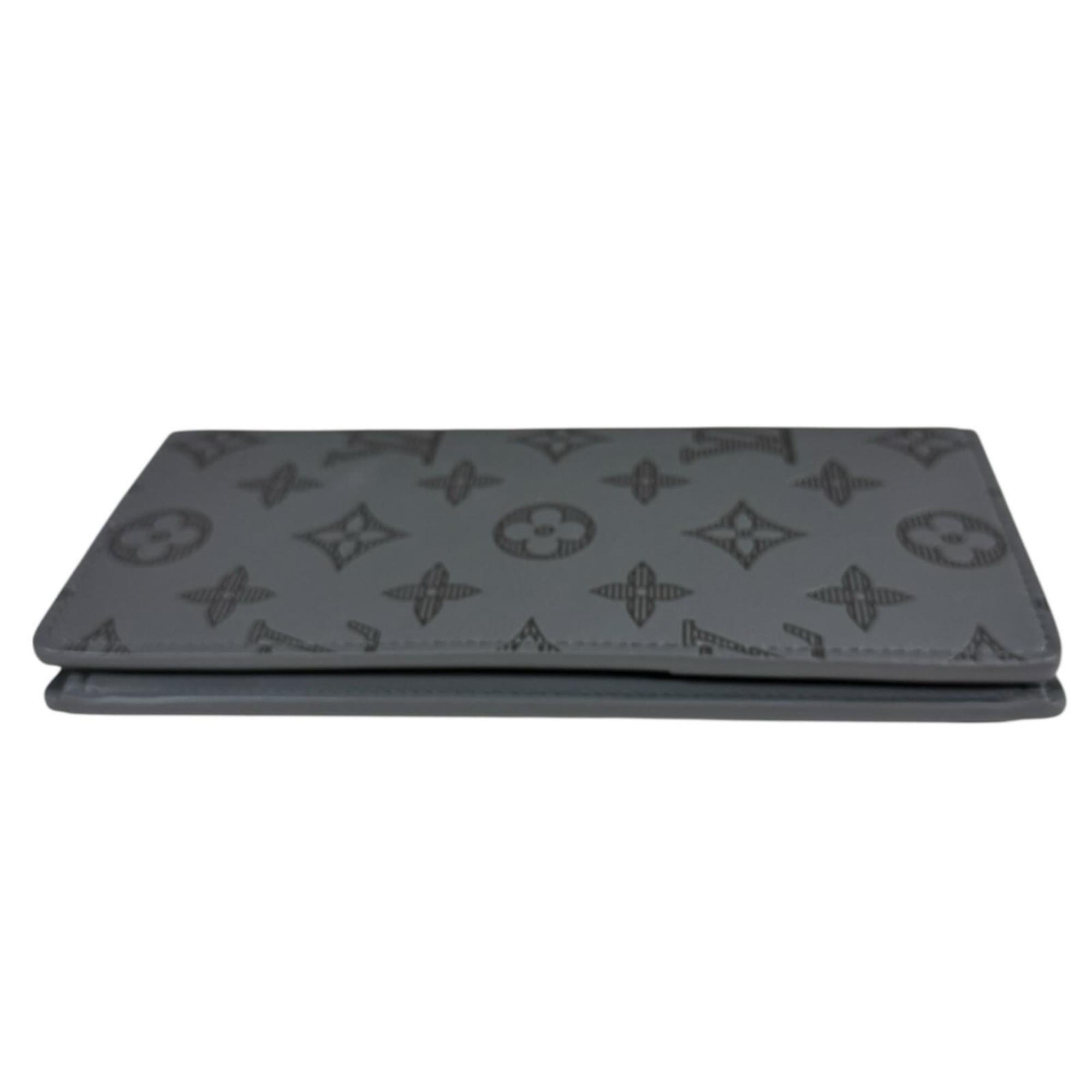 Louis Vuitton Gray Monogram Shadow Long Wallet