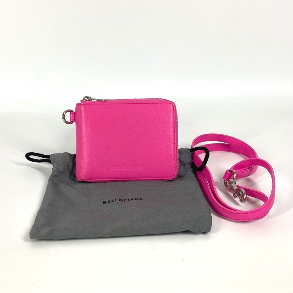 Balenciaga Pink Leather Wallet (Bi-Fold)