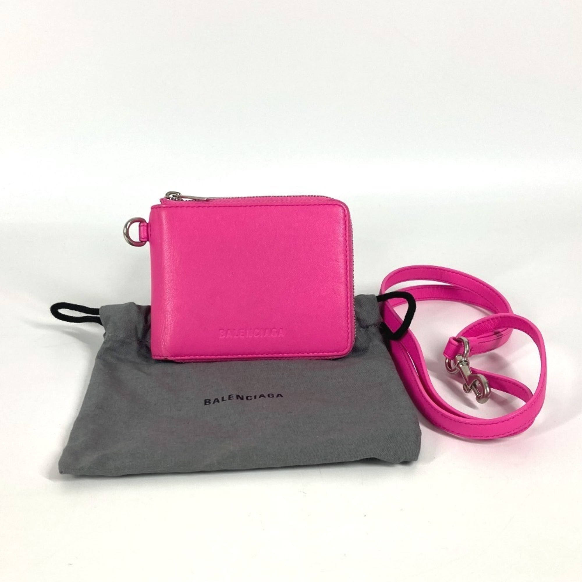 Balenciaga Pink Leather Wallet (Bi-Fold)