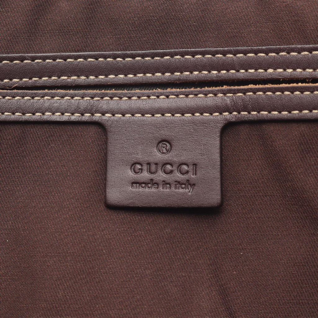 Gucci Beige Brown Pvc Leather Handbag Tote Bag (Pre-Owned)
