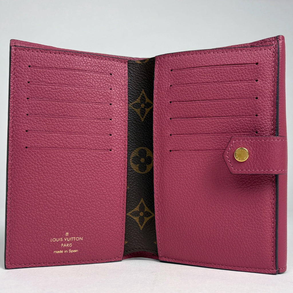 Louis Vuitton Brown Grape Pink Monogram Wallet (Tri-Fold)