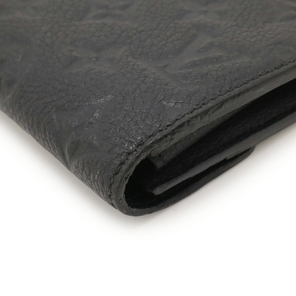 Louis Vuitton Black Noir Monogram Empreinte Leather Long Wallet