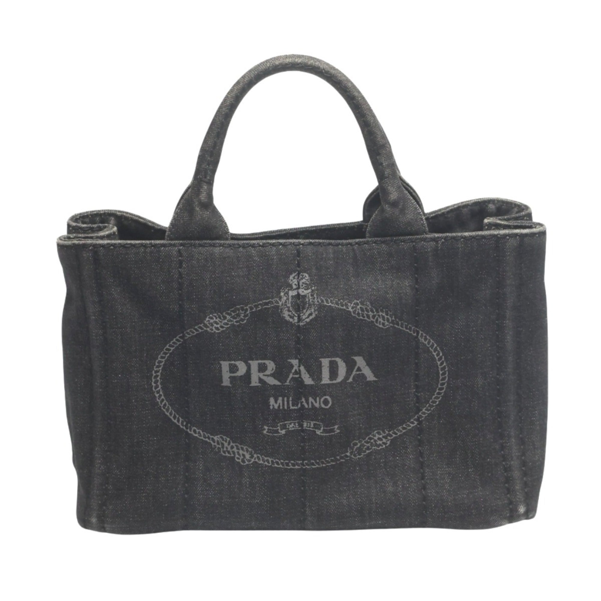 Prada Black Denim Tote Bag