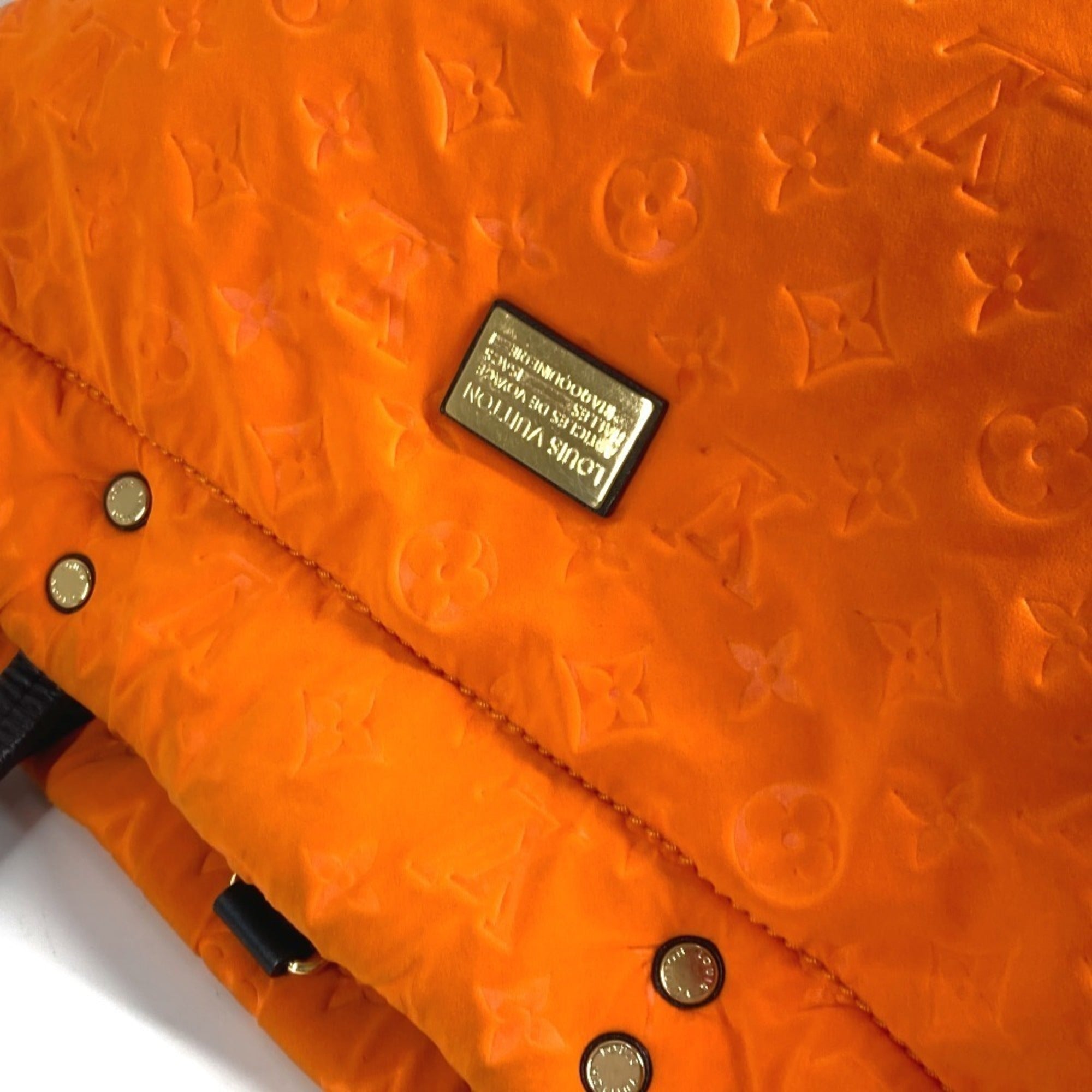 Louis Vuitton Orange Microfiber Shoulder Bag Tote Bag