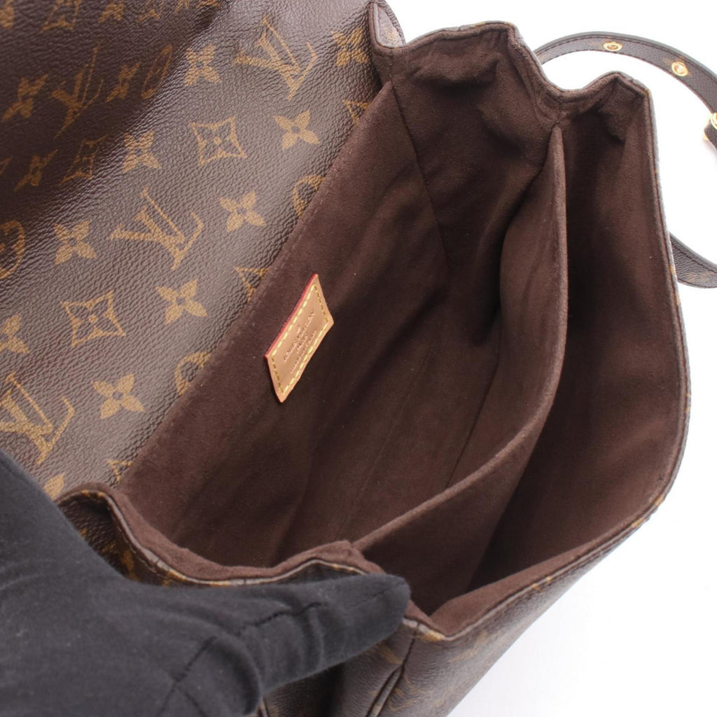 Louis Vuitton Brown Monogram Coated Canvas Leather Handbag Pochette