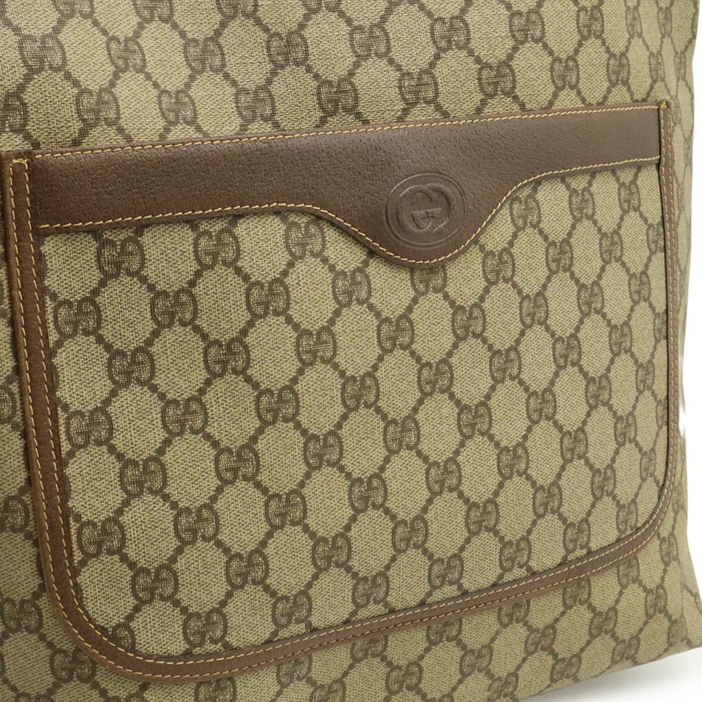 Gucci Beige Brown Green Red Color Pvc Leather Shoulder Bag Tote Bag (Pre-Owned)