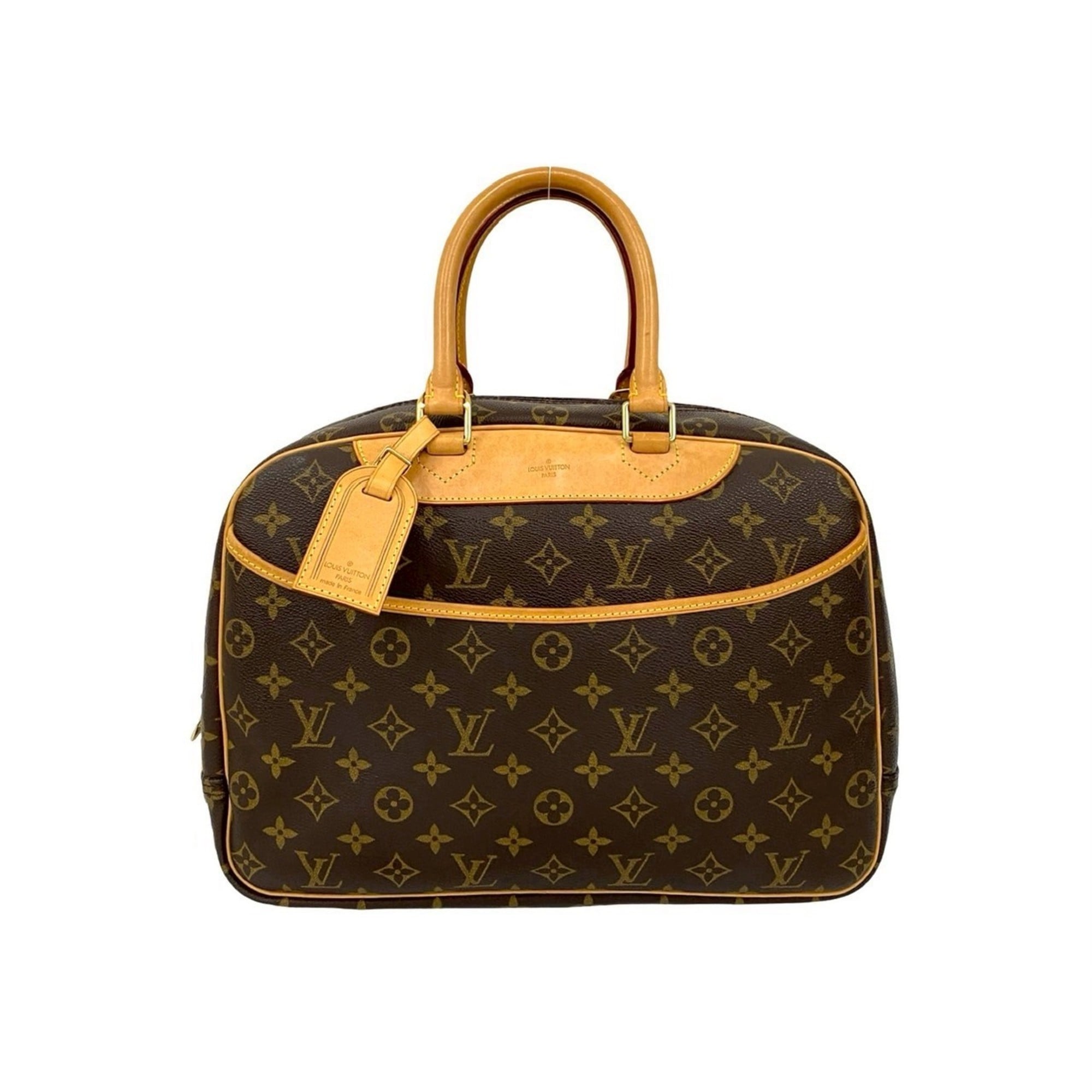 Louis Vuitton Brown Leather Pvc Boston Bag Handbag
