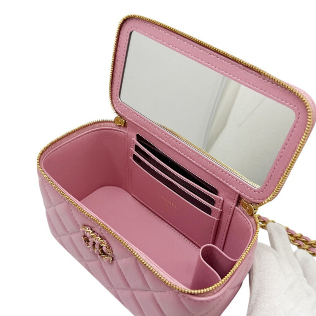 Chanel Pink Leather Handbag Shoulder Bag