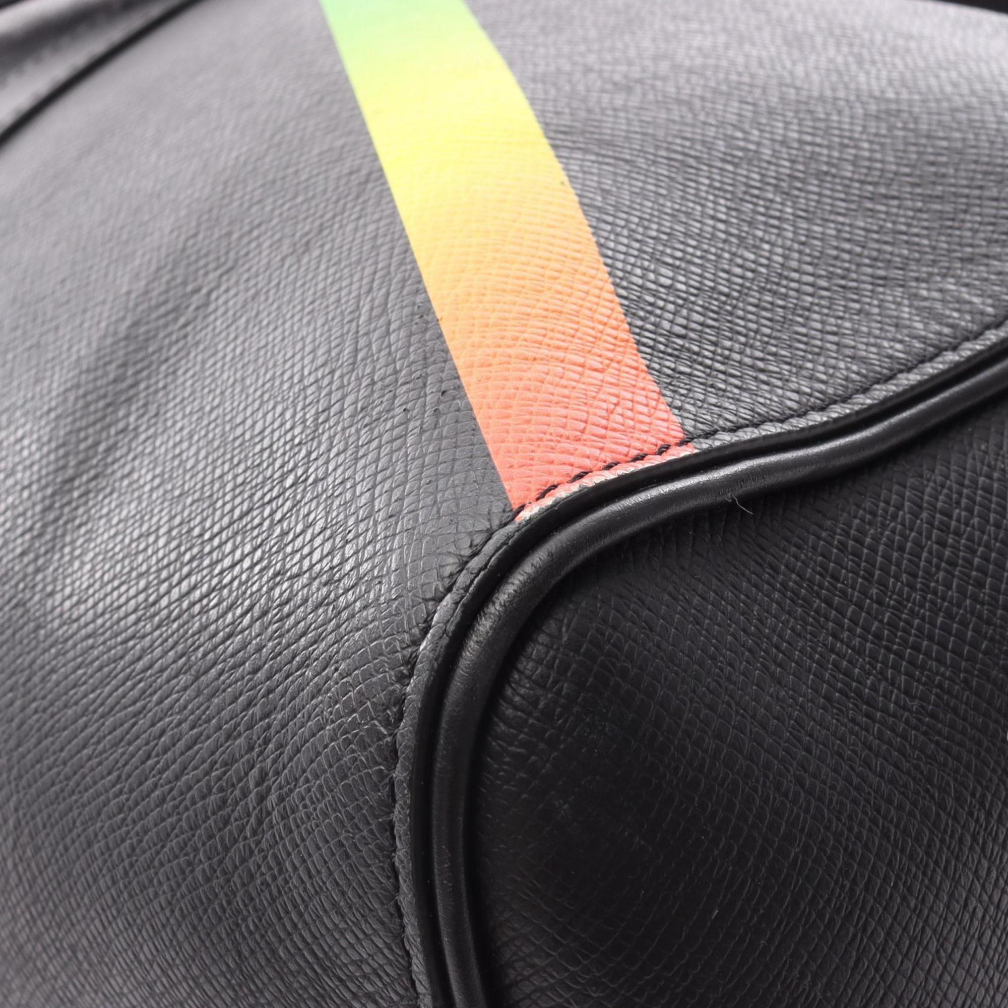 Louis Vuitton Black Multi-Color Noir Leather Boston Bag